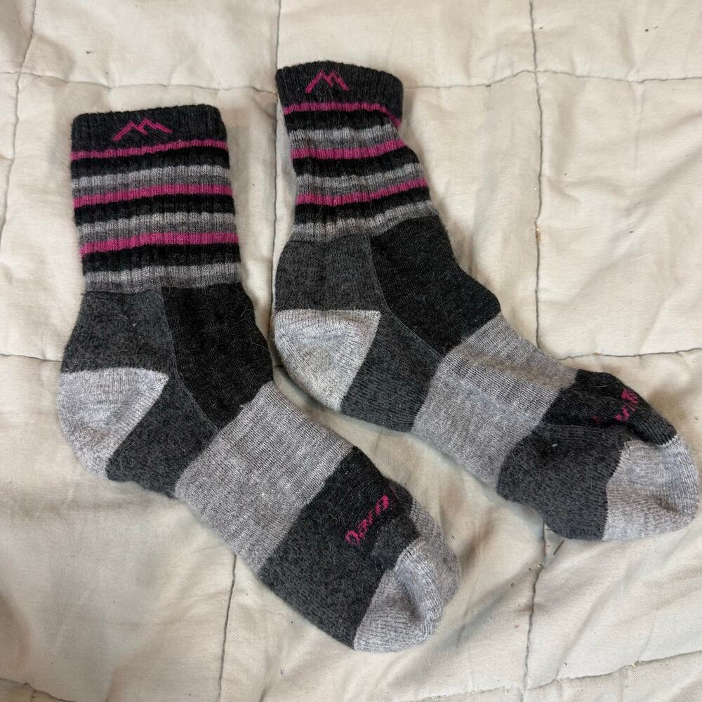 Darn Tough Vermont Stripes Micro Crew Cushion Socks Women's M Medium Merino Wool